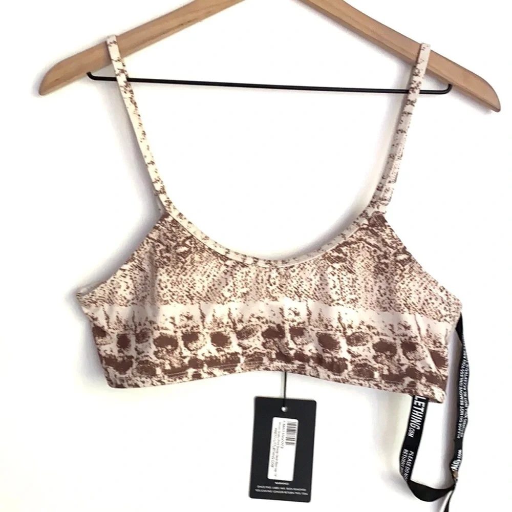 Pretty Little Thing Snake Bikini‎ Top ONLY, Size 10, NWT